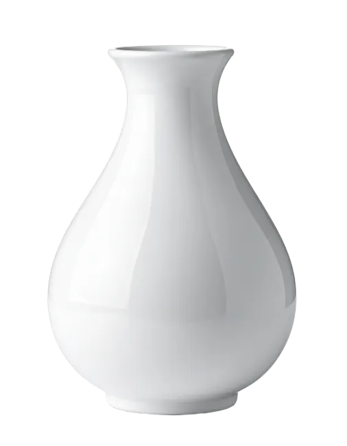 White Ceramic Vase Isolated