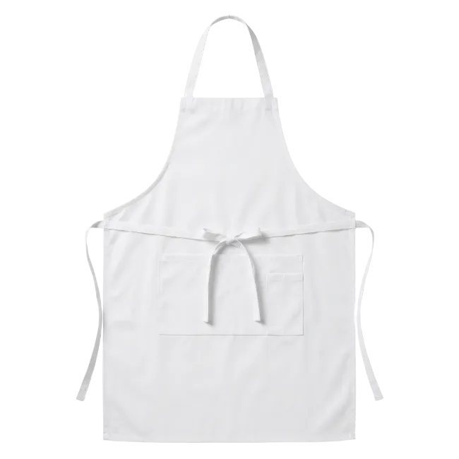 White Chef Apron with Pocket