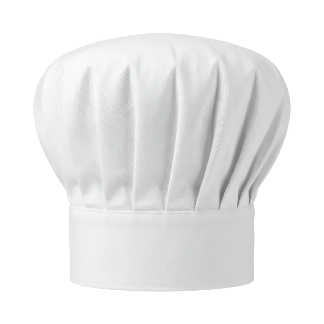 White Chef Hat Isolated on Black