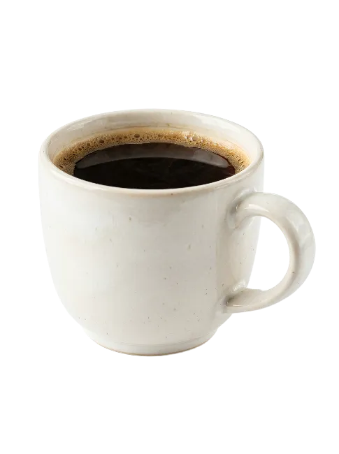 White Coffee Mug Filled With Dark Black Coffee