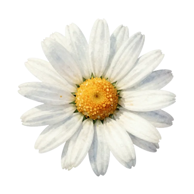 White daisy flower blossom