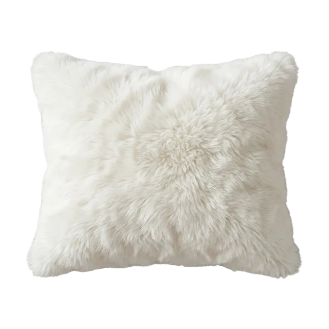 White Furt Pillow Cushion