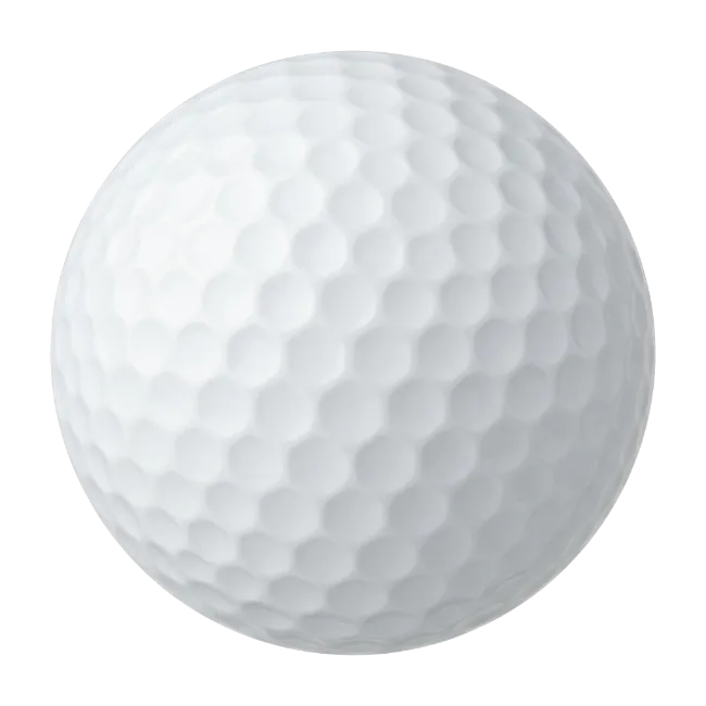 White Golf Ball Isolated On Black