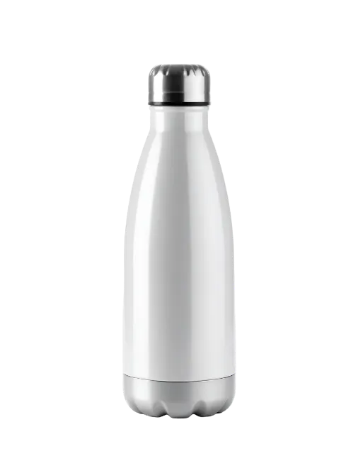White Insulated Metal Water Bottle