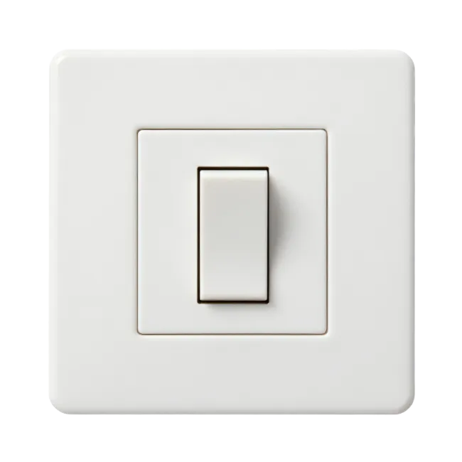 White Light Switch Wall Plate