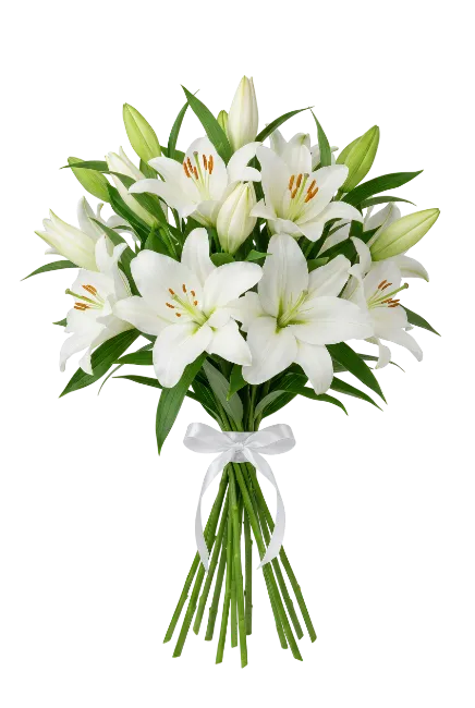 White Lily Flower Bouquet