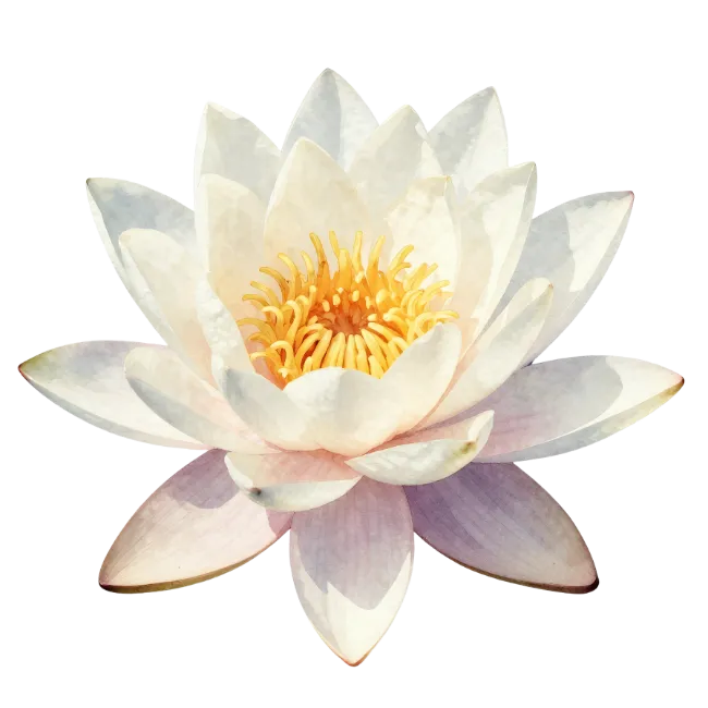 White Lotus Flower Water Lily Bloom