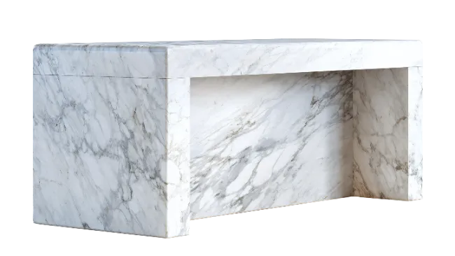 White Marble Console Table