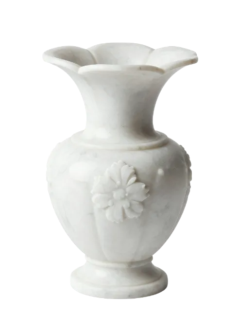 White Marble Flower Vase
