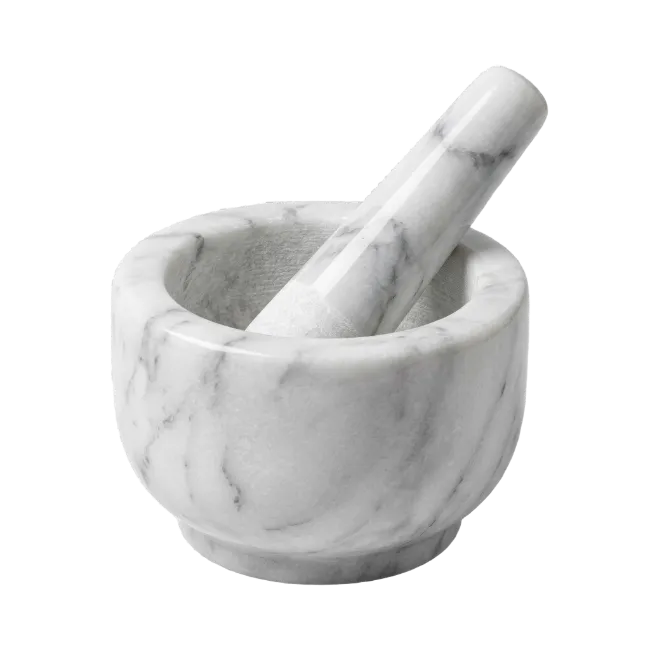 White Marble Mortar and Pestle