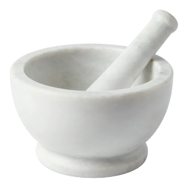 White Marble Mortar and Pestle