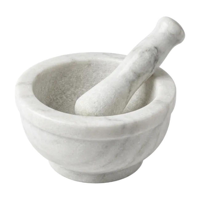 White Marble Mortar and Pestle