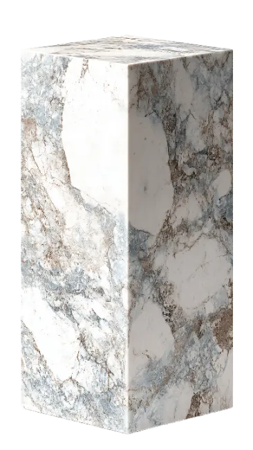 White Marble Pedestal Display Stand