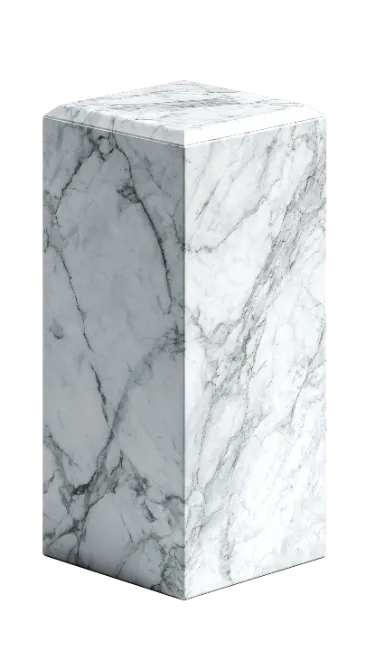 White Marble Pedestal Stand Column