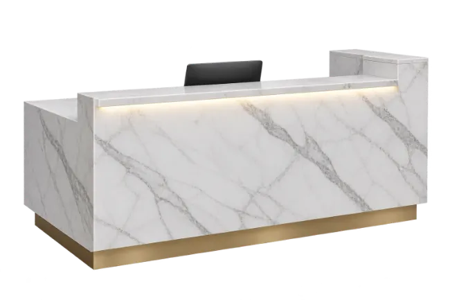 White Marble Reception Desk