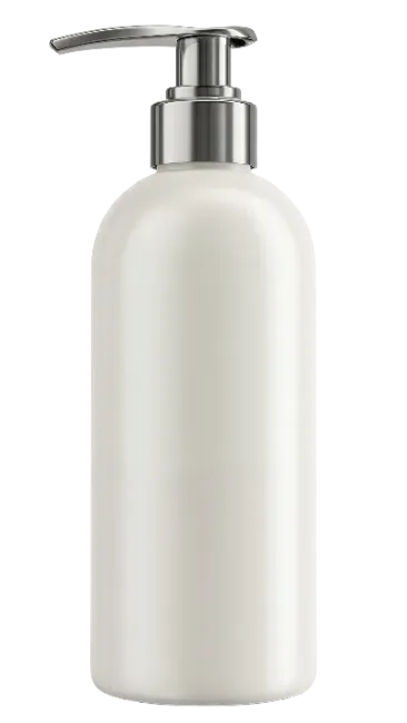 White Pump Bottle for Cosmetics and Soap