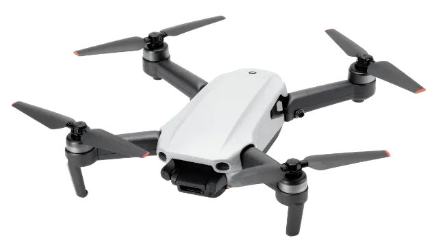 White Quadcopter Drone With Four Propellers