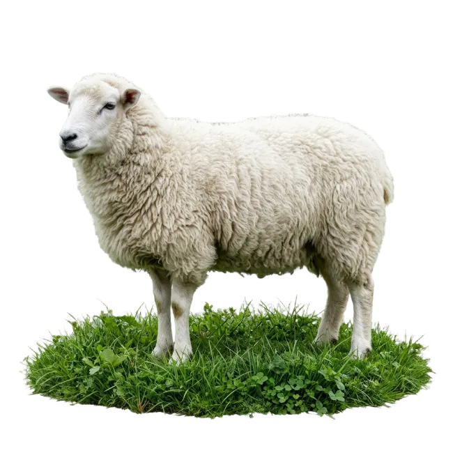 White Sheep Standing on Green Grass