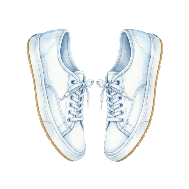 White Sneakers Illustration