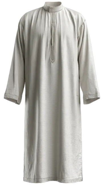 White traditional mens thobe garment
