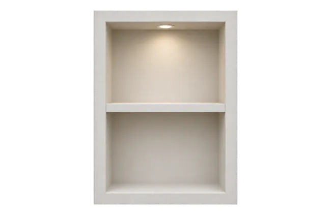 White Wall Shelf with Built in Light
