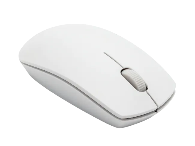 White wireless computer mouse