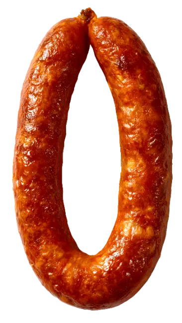 Whole Ring Sausage on Transparent Background