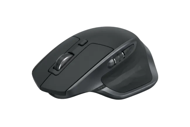 Wireless Computer Mouse on Black Background