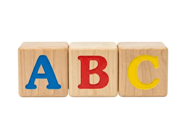 Wooden ABC Alphabet Blocks