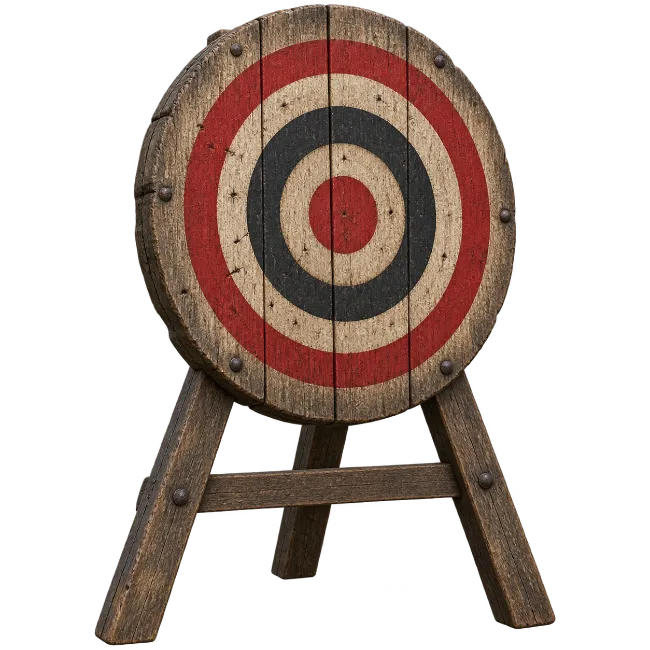 Wooden Archery Target on Stand