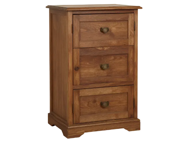 Wooden Bedside Cabinet with Three Drawers