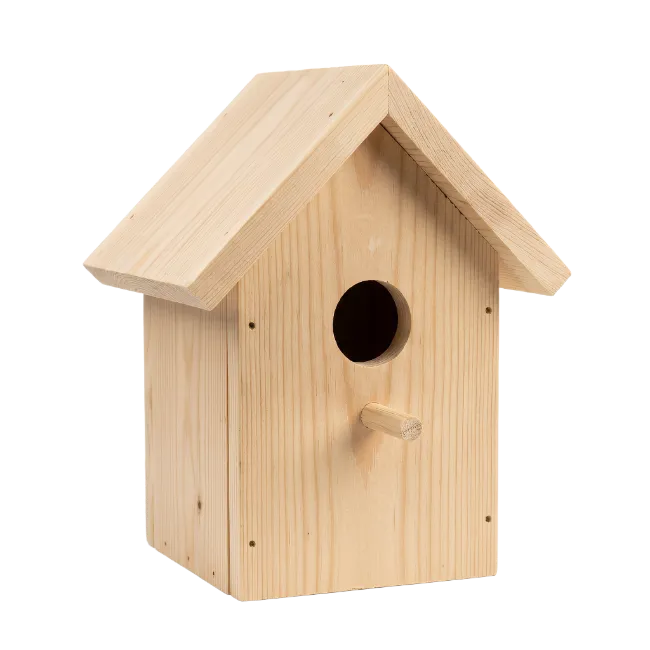 Wooden Birdhouse Isolated On White Background