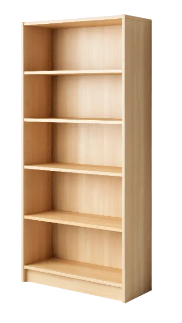 Wooden Bookcase with Five Shelves