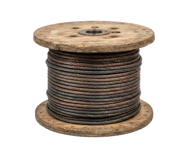 Wooden Cable Spool With Steel Wire Rope