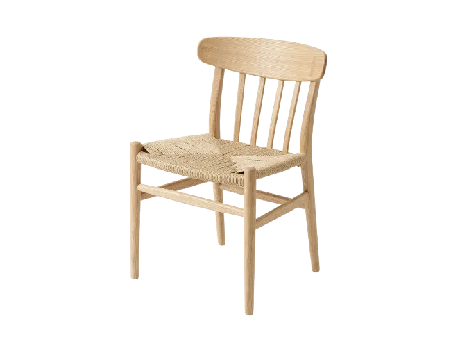 Wooden Chair with Woven Seat