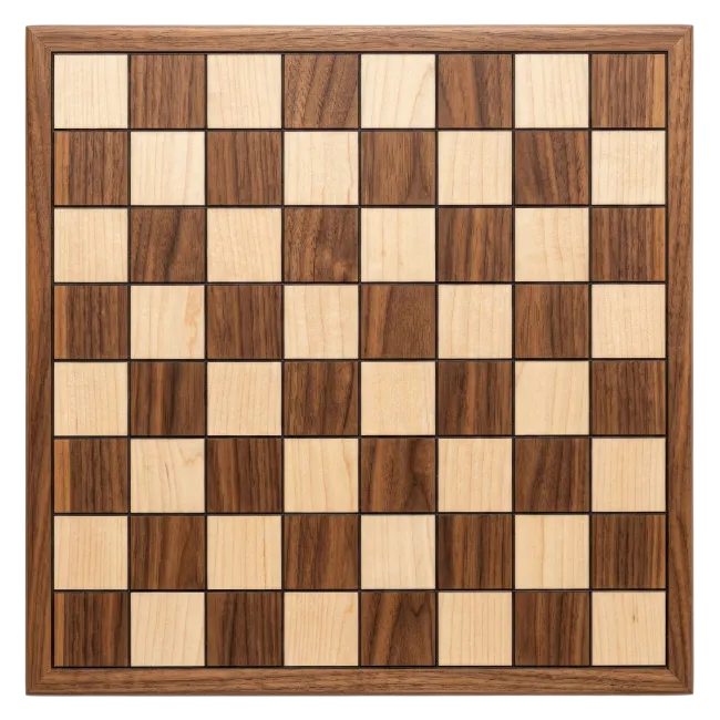 Wooden Chess Board Top View