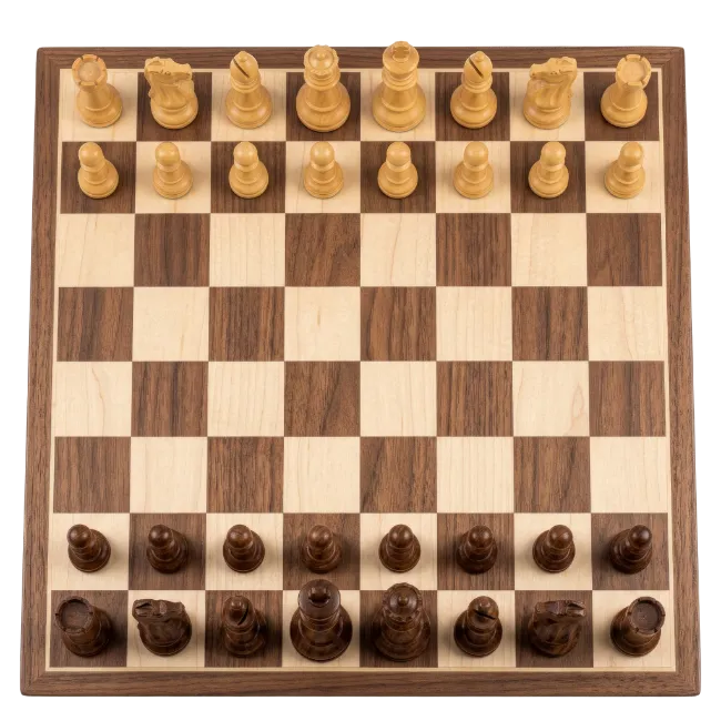 Wooden Chess Board with Pieces Set
