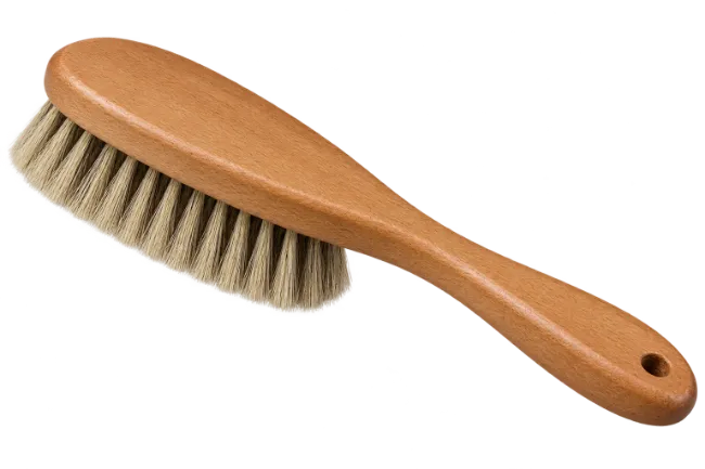 Wooden Clothes Brush with Soft Bristles