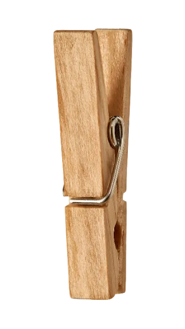 Wooden Clothespin Isolated