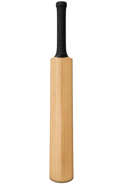 Wooden Cricket Bat with Black Grip