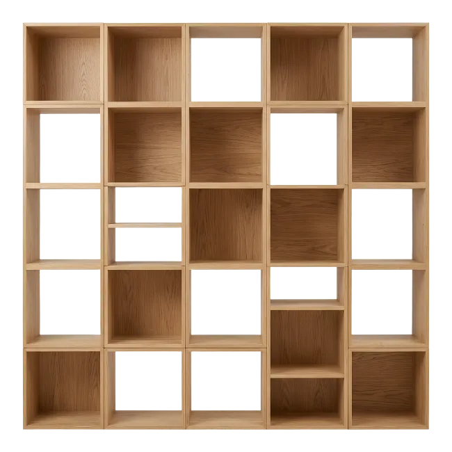Wooden Cube Bookshelf Storage Unit