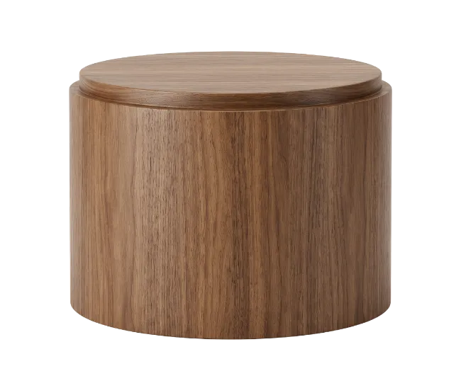 Wooden Cylinder Display Pedestal