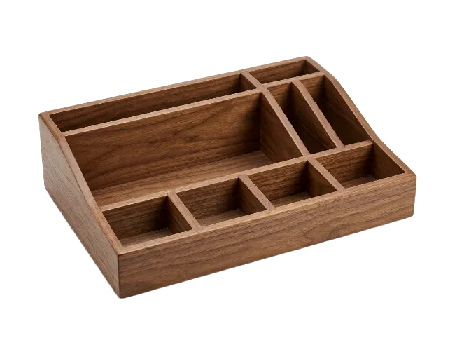 Wooden Desk Organizer Tray
