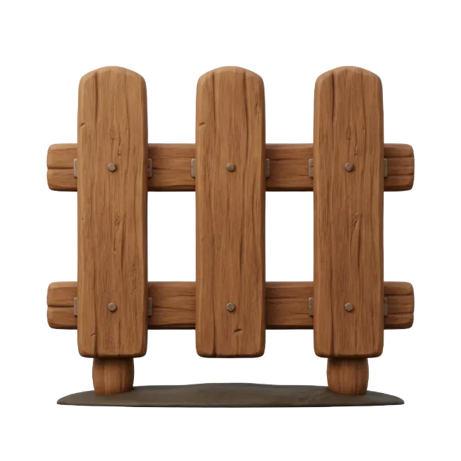 Wooden Fence Section
