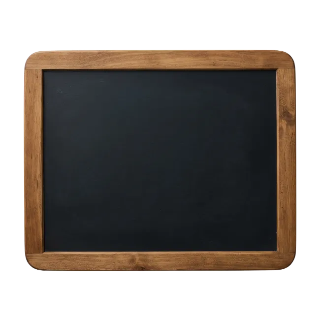 Wooden Framed Blank Blackboard