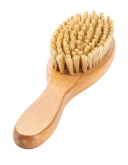 Wooden Hair Brush with Natural Bristles