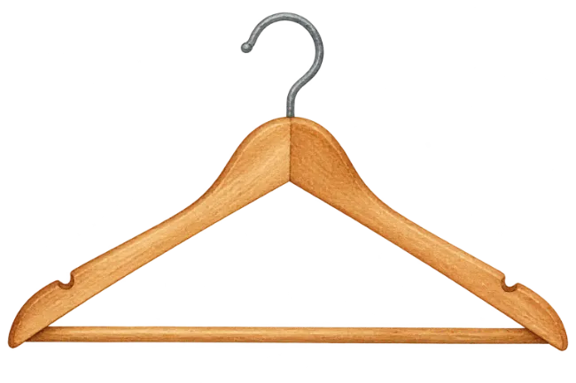 Wooden Hanger Illustration