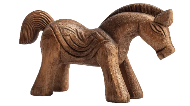 Wooden Horse Figurine