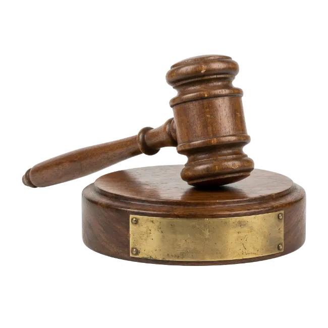 Wooden Judge Gavel and Sounding Block