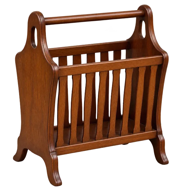 Wooden Magazine Holder Stand